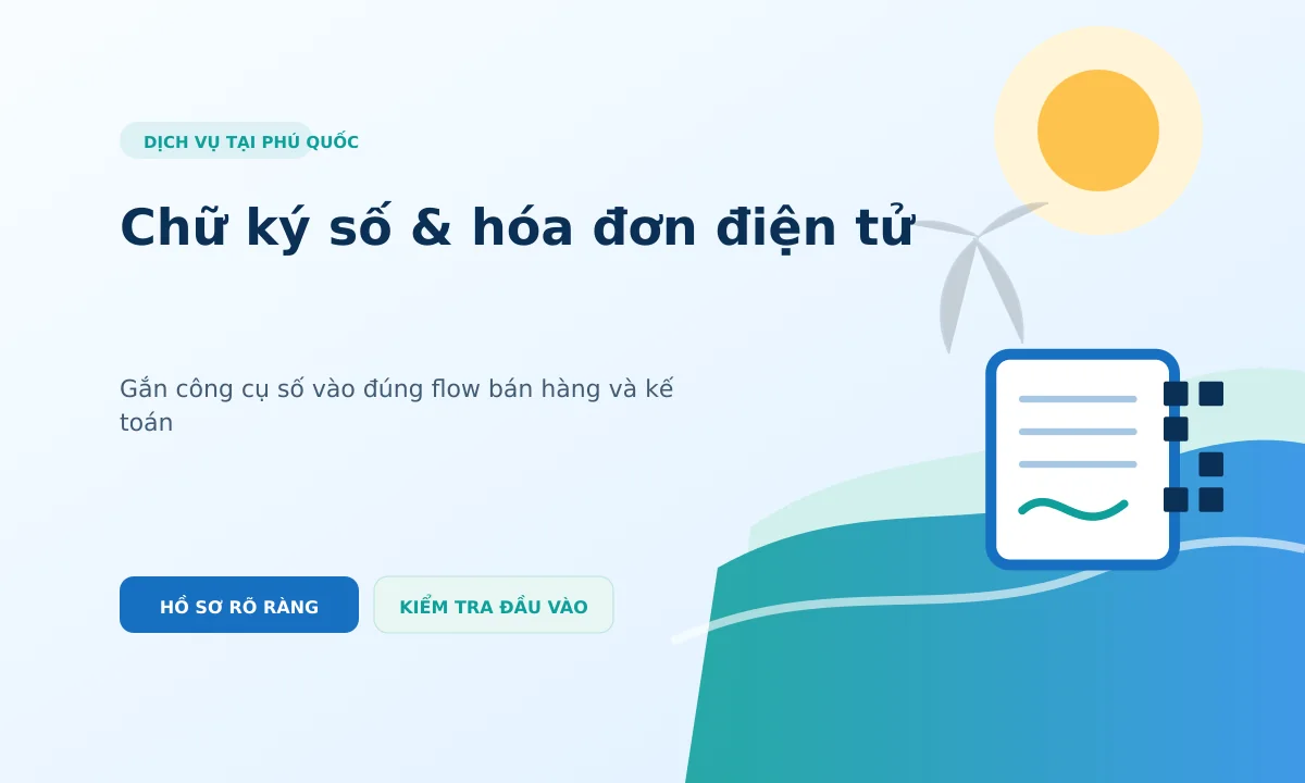 Minh họa chữ ký số và hóa đơn điện tử trong quy trình bán hàng doanh nghiệp