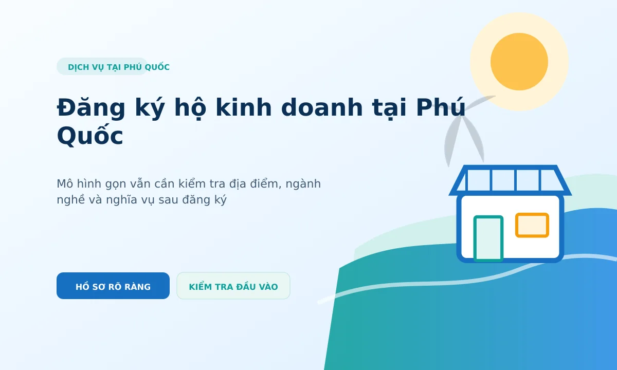 Minh họa đăng ký hộ kinh doanh tại Phú Quốc cho cửa hàng và dịch vụ nhỏ